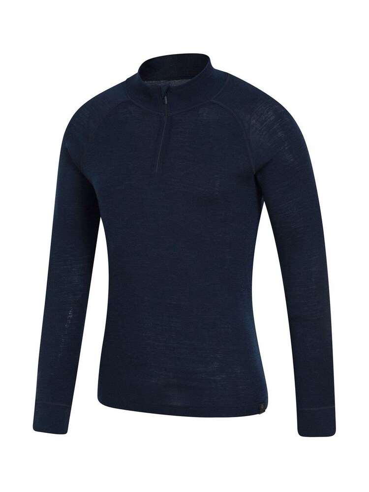 Mountain Warehouse Blue Merino Zip Neck Thermal Top - Mens - Image 4 of 4