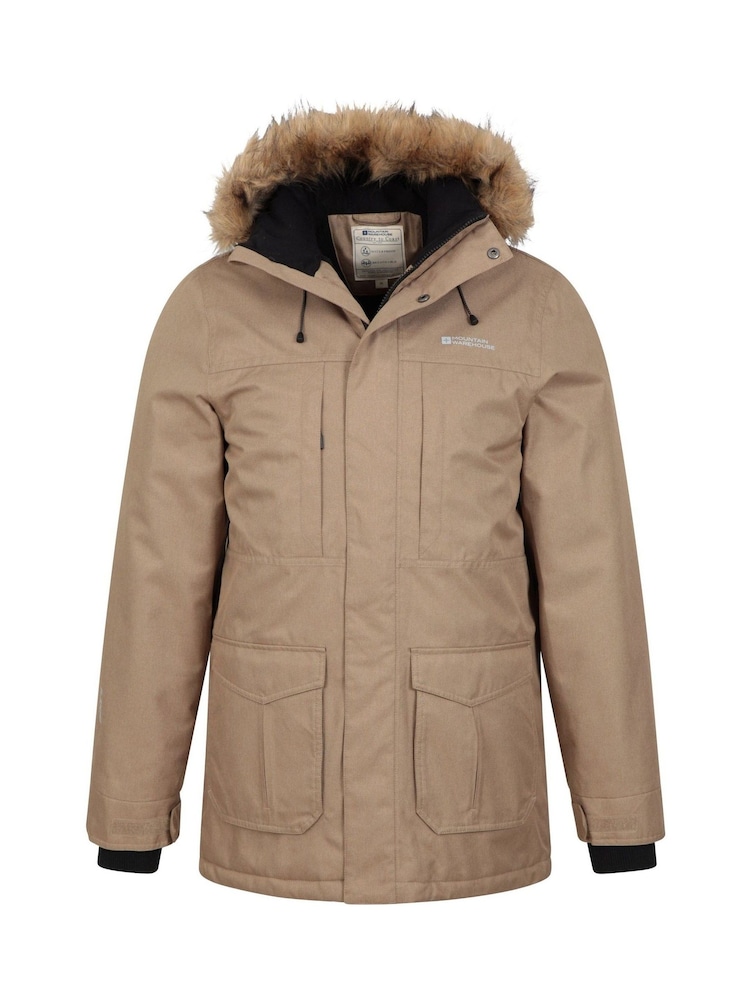 Mountain Warehouse Natural Gorge Waterproof Mens Long Jacket - Image 1 of 4