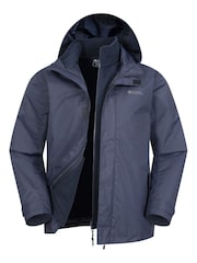Синий - Mountain Warehouse Fell Mens 3 in 1 Водостойкая куртка - Image 1 of 3