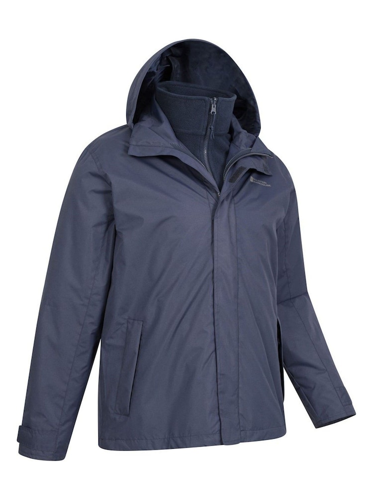 Синий - Mountain Warehouse Fell Mens 3 in 1 Водостойкая куртка - Image 3 of 3