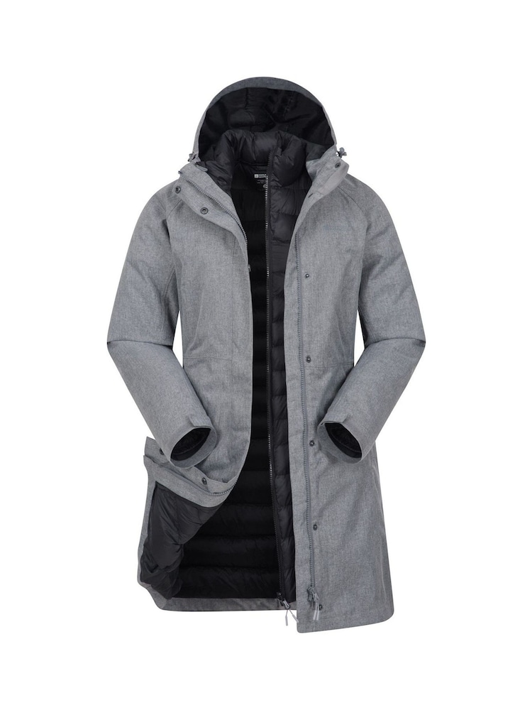 Mountain Warehouse Grey Alaskan 3 in 1 Long Jacket - Image 1 of 2