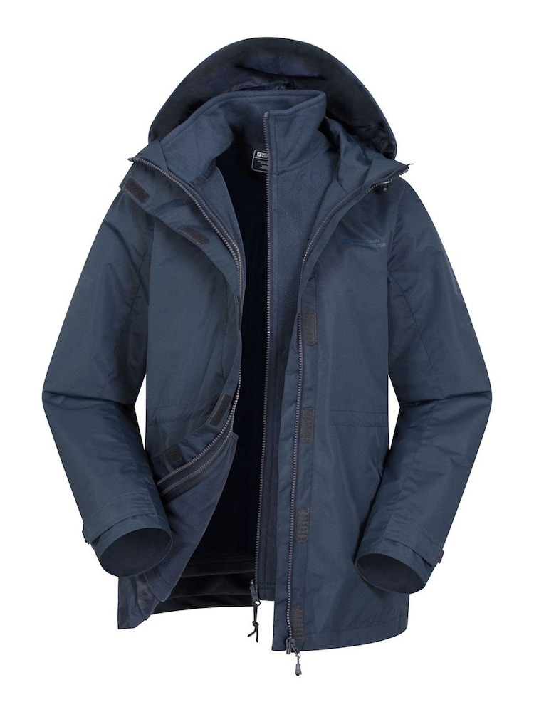 Mountain Warehouse Blue Fell 3 in 1 Water-Resistant Jacket - Womens - Image 1 of 3