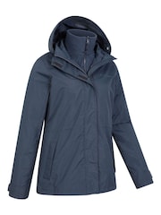 Mountain Warehouse Blue Fell 3 in 1 Water-Resistant Jacket - Womens - Image 2 of 3