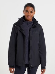 Schwarz - Mountain Warehouse Wasserabweisende 3-in-1-Felljacke - Damen - Bild 1 von 3