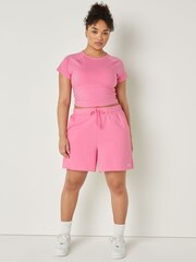 Victoria's Secret PINK Dreamy Pink Cotton ShortSleeve Raglan Crop Top - Image 3 of 4