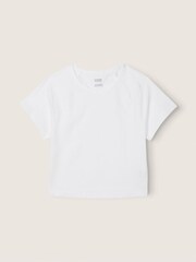 Victoria's Secret PINK Optic White Cotton Short Sleeve Raglan Crop Top - Image 4 of 4