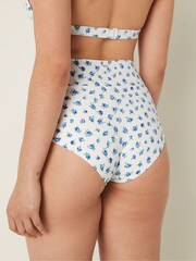 Victoria's Secret PINK White Morning Sky Floral High Waisted Bikini Bottom - Image 3 of 4