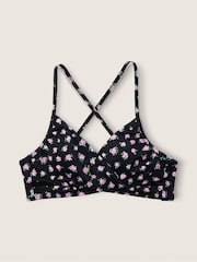 Victoria's Secret PINK Pure Black Floral Body Wrap Bikini Top - Image 4 of 4