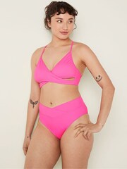 Victoria's Secret PINK Radiant Rose Pink Body Wrap Bikini Top - Image 3 of 4