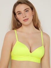 Victoria's Secret PINK Electro Yellow Non Wired Push Up Smooth T-Shirt Bra - Image 1 of 5