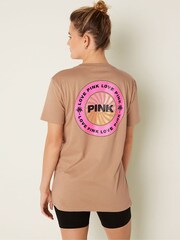 Victoria's Secret PINK Mocha Latte Brown Short Sleeve T-Shirt - Image 2 of 5