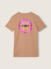 Victoria's Secret PINK Mocha Latte Brown Short Sleeve T-Shirt - Image 4 of 5
