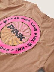 Victoria's Secret PINK Mocha Latte Brown Short Sleeve T-Shirt - Image 5 of 5