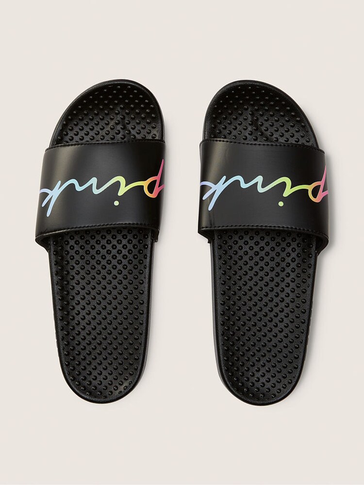 Victoria's Secret PINK Pure Black Gradient Logo Sliders - Image 2 of 3