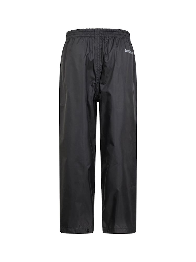 Mountain Warehouse Black Pakka Waterproof Over Trousers - Kids - Image 2 of 2 Mountain Warehouse Black Pakka Waterproof Over Trousers - Kids - Image 2 of 2