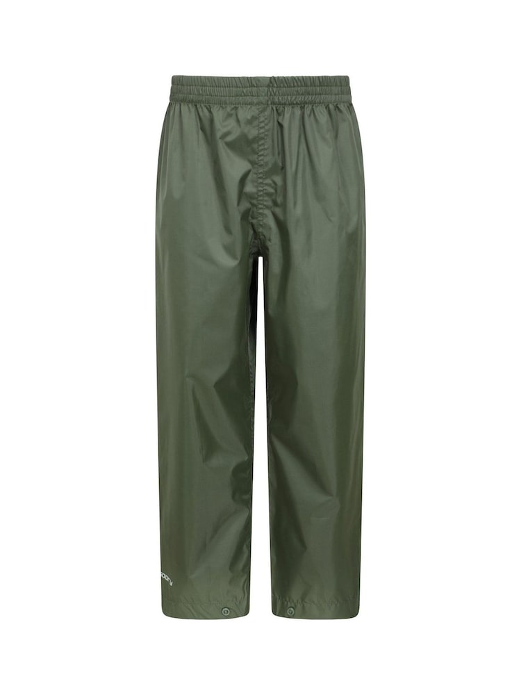 Mountain Warehouse Green Pakka Waterproof Over Trousers - Kids - Image 1 of 2 Mountain Warehouse Green Pakka Waterproof Over Trousers - Kids - Image 1 of 2