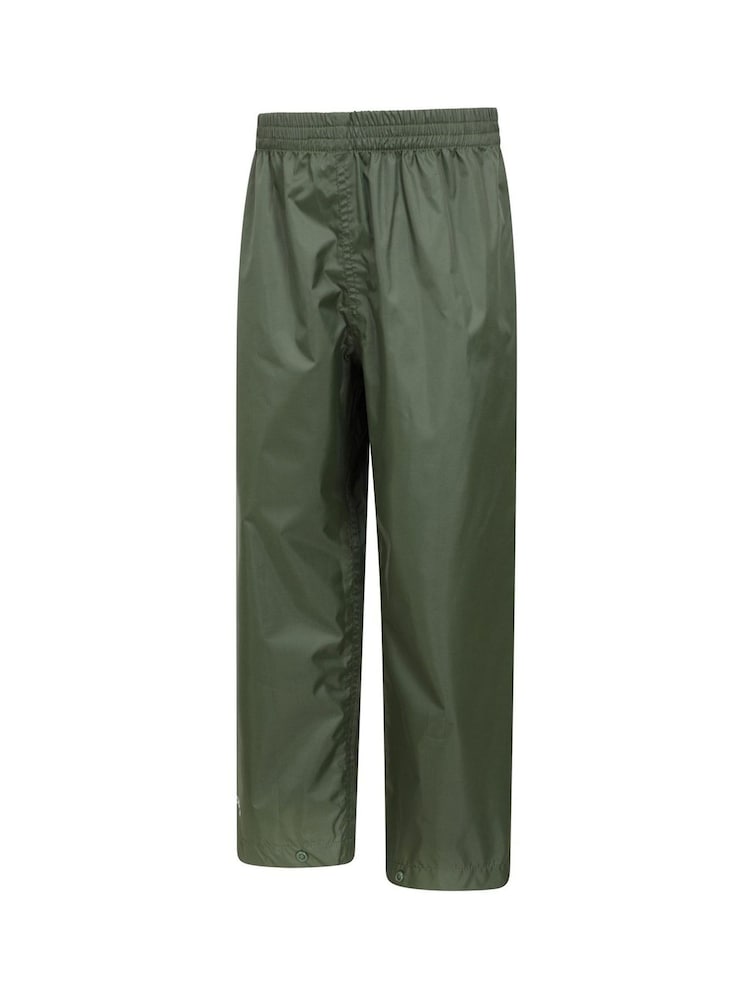 Mountain Warehouse Green Pakka Waterproof Over Trousers - Kids - Image 2 of 2