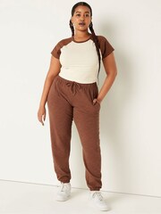 Victoria's Secret PINK Soft Cappuccino Brown Cotton ShortSleeve Raglan Crop Top - Image 3 of 4