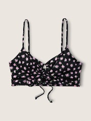 Victoria's Secret PINK Pure Black Floral Cutout Bikini Top - Image 4 of 4