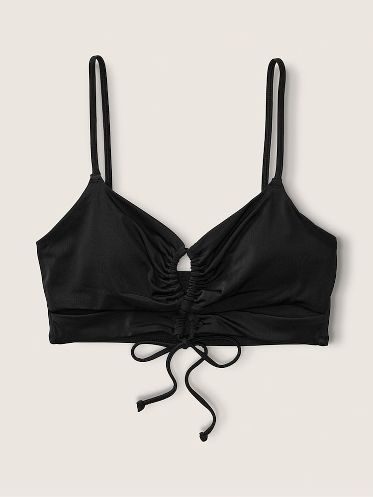 Victoria's Secret PINK Pure Black Cutout Bikini Top - Image 4 of 4 Victoria's Secret PINK Pure Black Cutout Bikini Top - Image 4 of 4