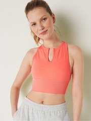 Victoria's Secret PINK Coral Flash Orange Seamless Sports Bra - Image 1 of 4