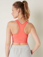 Victoria's Secret PINK Coral Flash Orange Seamless Sports Bra - Image 2 of 4