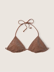 Victoria's Secret PINK Soft Cappuccino Brown Triangle Shimmer Bikini Top - Image 3 of 4