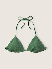 Victoria's Secret PINK Forest Pine Green Triangle Shimmer Bikini Top - Image 3 of 4