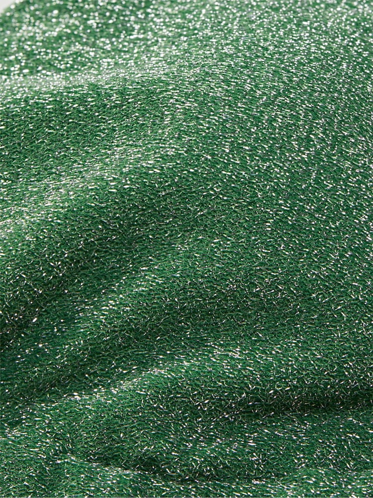 Victoria's Secret PINK Forest Pine Green Triangle Shimmer Bikini Top - Image 4 of 4