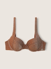 Victoria's Secret PINK Soft Cappucino Push Up Shimmer Bikini Top - Image 3 of 4