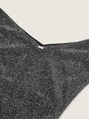 Victoria's Secret PINK Pure Black Brazilian Shimmer High Waist Cheeky Bikini Bottom - Image 4 of 4