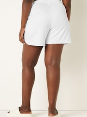Victoria's Secret PINK Optic White Mesh Curve Hem Dad Short - Image 2 of 4