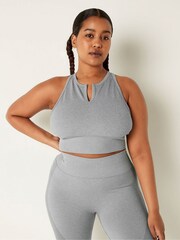 Victoria's Secret PINK Grey Oasis Seamless Sports Bra - Image 1 of 4