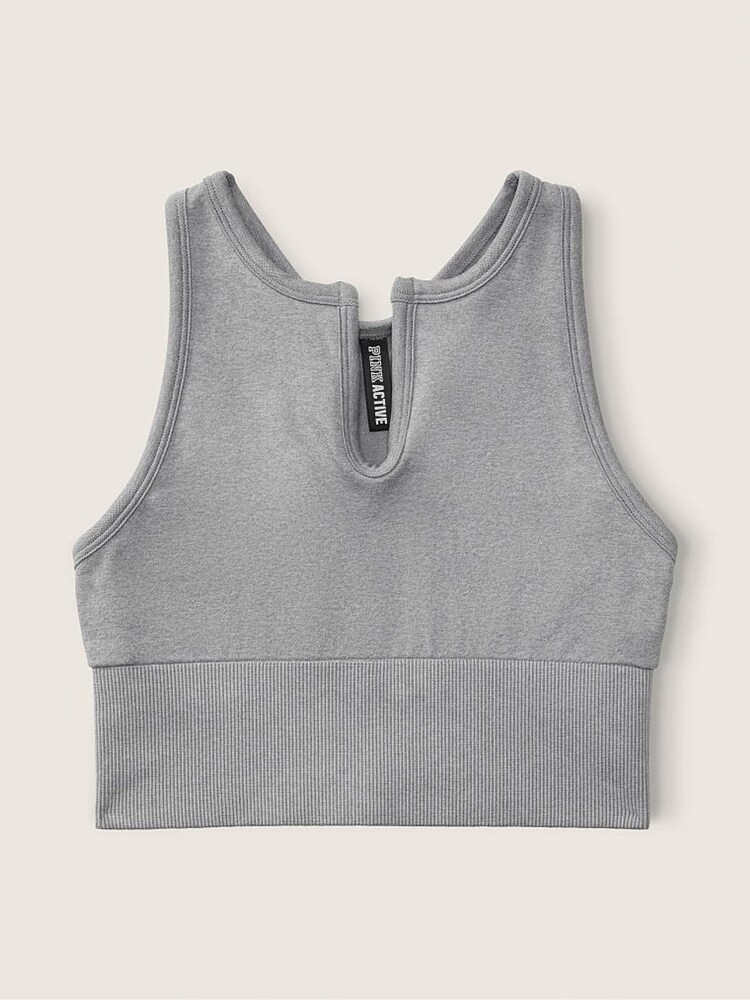 Victoria's Secret PINK Grey Oasis Seamless Sports Bra - Image 4 of 4