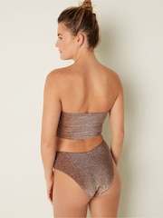 Victoria's Secret PINK Soft Cappucino Strapless Shimmer Bikini Top - Image 2 of 5