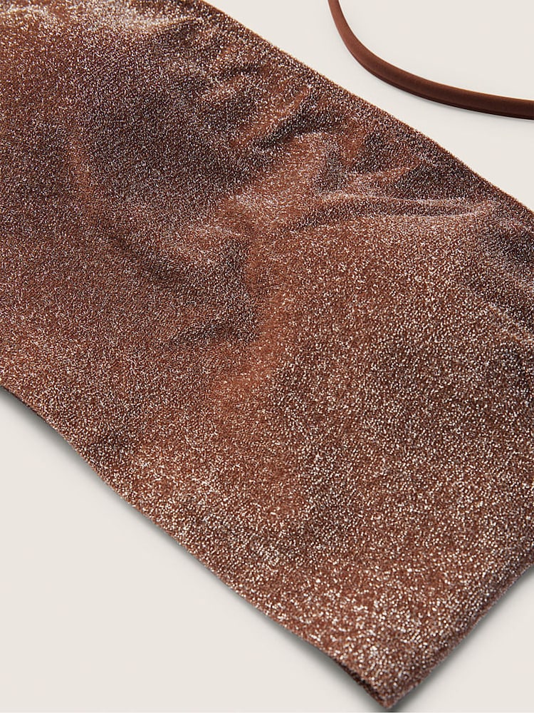 Victoria's Secret PINK Soft Cappucino Strapless Shimmer Bikini Top - Image 5 of 5