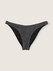 Victoria's Secret PINK Pure Black Cheeky Shimmer High Waist Cheeky Bikini Bottom - Image 3 of 4