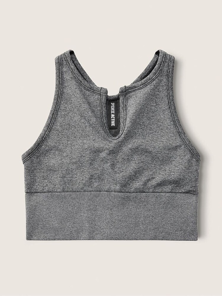 Victoria's Secret PINK Pure Black Seamless Sports Bra - Image 4 of 4 Victoria's Secret PINK Pure Black Seamless Sports Bra - Image 4 of 4