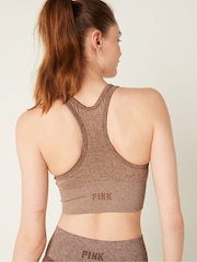 Victoria's Secret PINK Soft Cappuccino Brown Seamless Sports Bra - Image 2 of 4