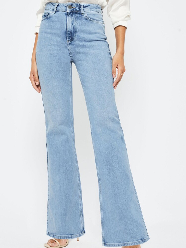 Lipsy Blue High Waist Wide Leg Jeans - Image 1 of 4