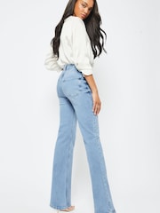Lipsy Blue High Waist Wide Leg Jeans - Image 2 of 4