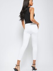 Lipsy White Mid Rise Skinny Kate Jeans - Image 2 of 4