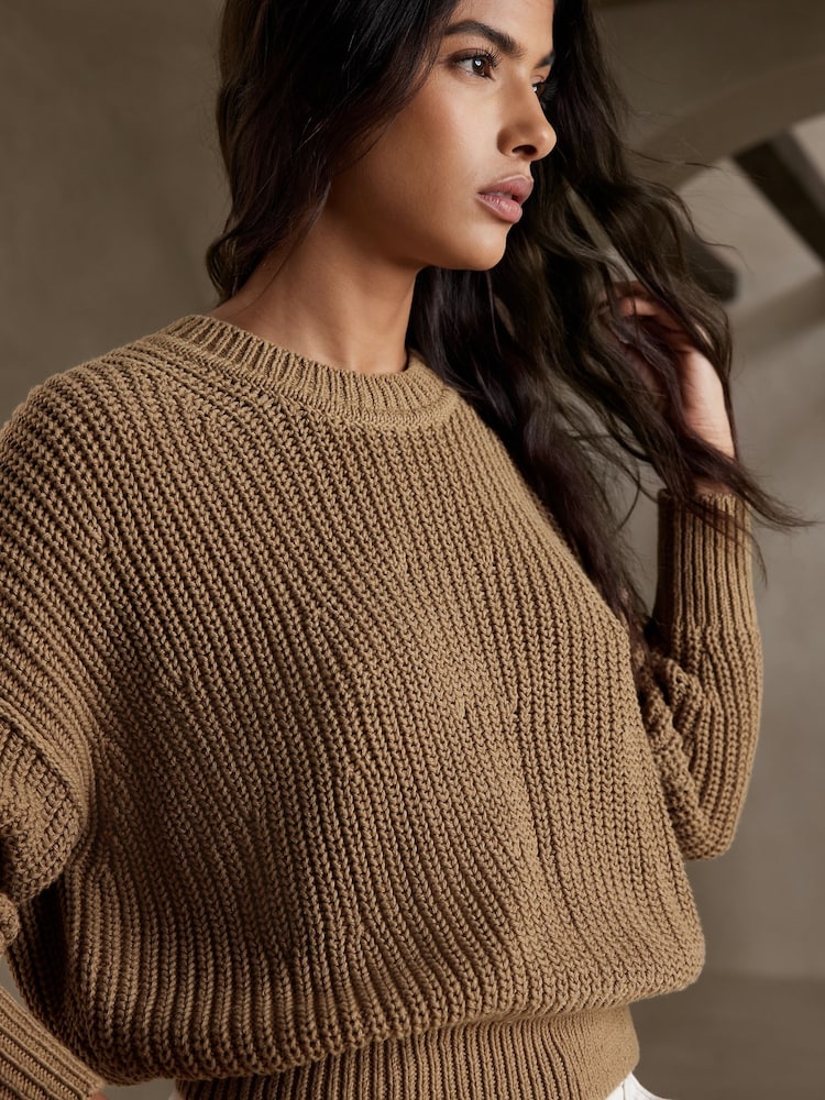 Banana Republic Beige Tiernan Cotton Jumper - Image 3 of 3