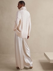 Banana Republic Cream Breton Merino-Cashmere Jumper - Image 2 of 4