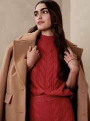 Banana Republic Red Pura Merino-Blend Jumper - Image 1 of 4