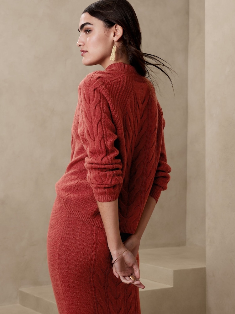 Banana Republic Red Pura Merino-Blend Jumper - Image 2 of 4