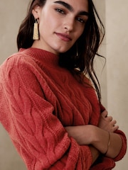 Banana Republic Red Pura Merino-Blend Jumper - Image 3 of 4