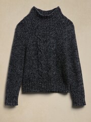 Banana Republic Grey Arran Cable Jumper - Image 4 of 4