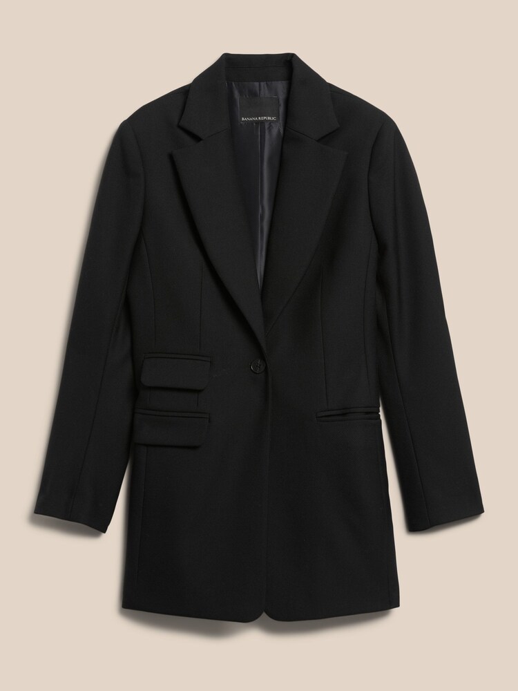 Banana Republic Black Lido Sculpted Wool Blazer - Image 5 of 5