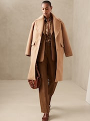 Banana Republic Brown Lido Sculpted Wool Blazer - Image 3 of 4